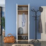 Hanah Home Perchero de Recibidor Nogal y Blanco
